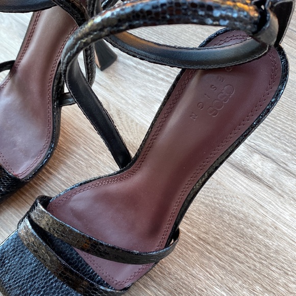 ASOS Black snake skin heels - Picture 5 of 6